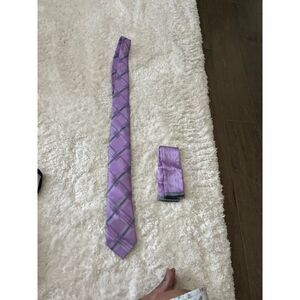 Sport Styles NHL Purple Neck Tie and Pocket Square